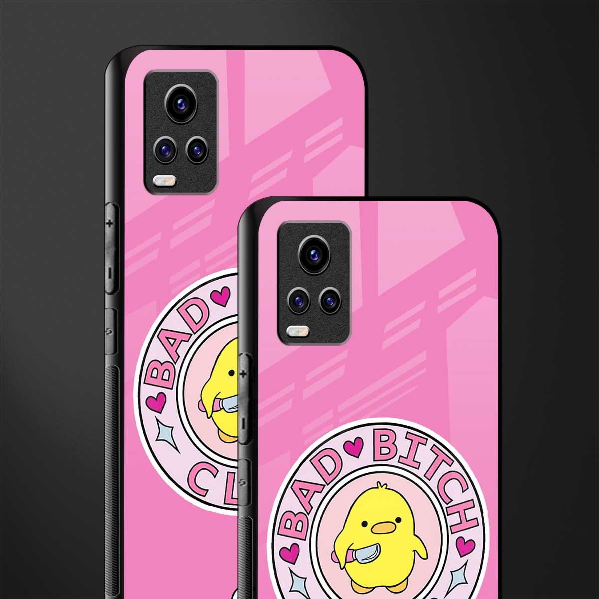 bad bitch club back phone cover | glass case for vivo y73