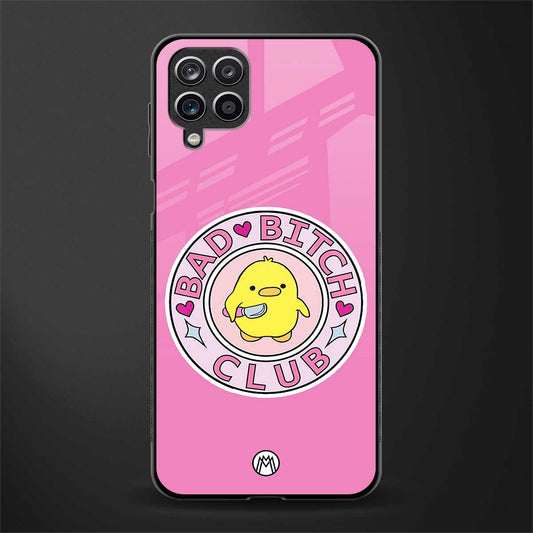 bad bitch club back phone cover | glass case for samsung galaxy a22 4g