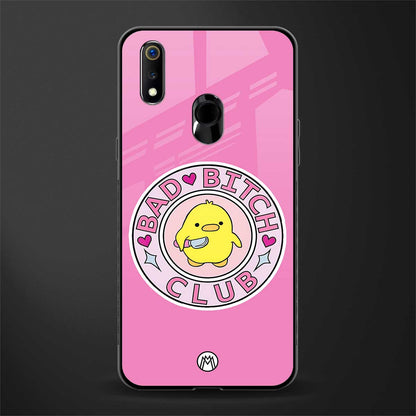 bad bitch club glass case for realme 3i image