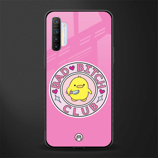 bad bitch club glass case for realme xt image