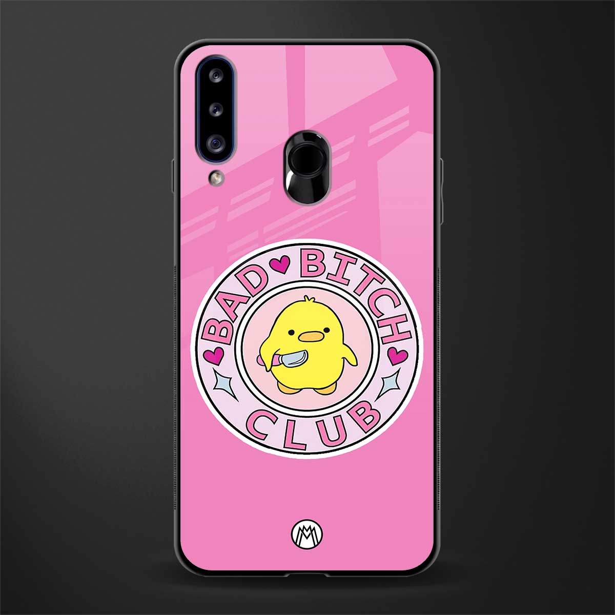 bad bitch club glass case for samsung galaxy a20s image