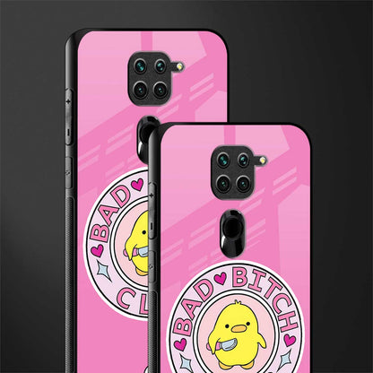 bad bitch club glass case for redmi note 9 image-2