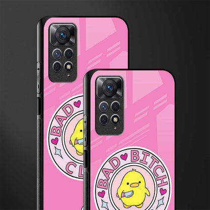 bad bitch club glass case for redmi note 11 pro image-2