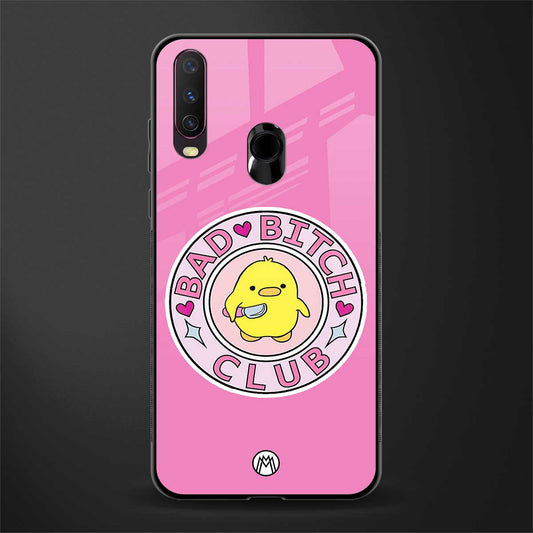 bad bitch club glass case for vivo y17 image