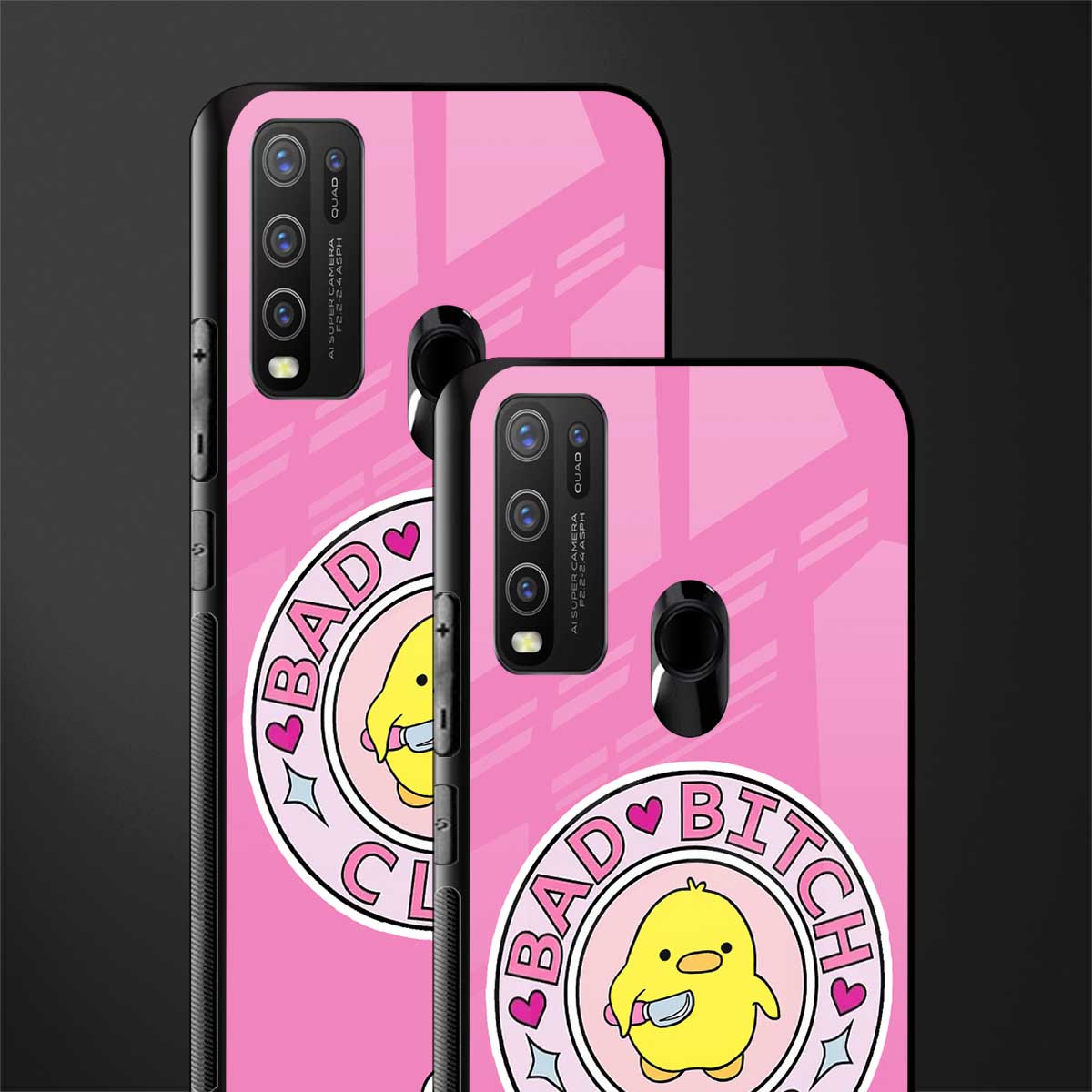 bad bitch club glass case for vivo y30 image-2