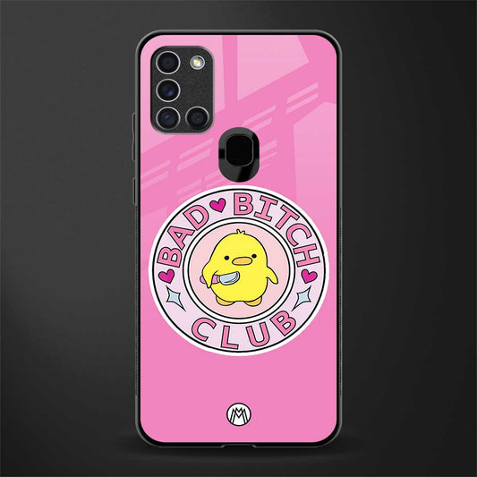 bad bitch club glass case for samsung galaxy a21s image