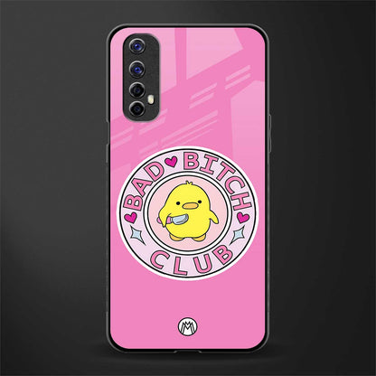bad bitch club glass case for realme 7 image