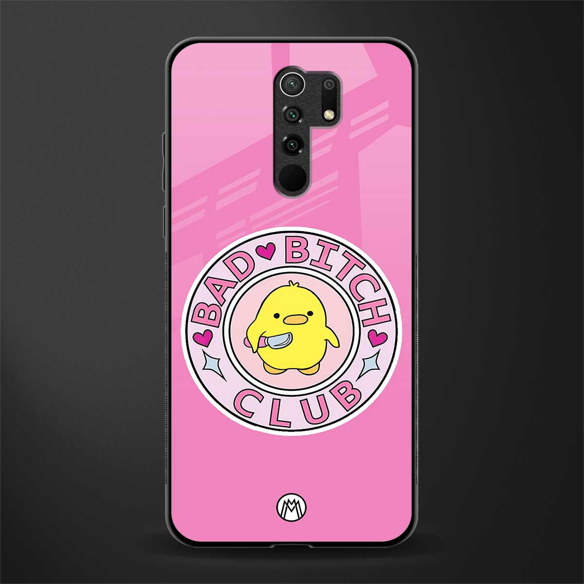 bad bitch club glass case for poco m2 image