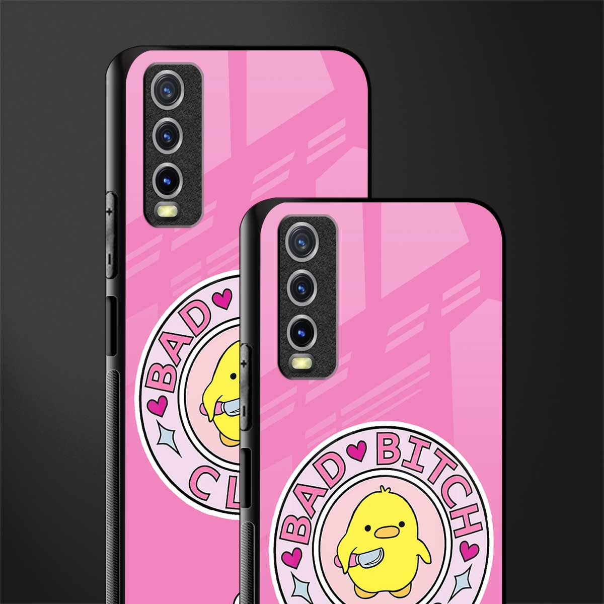 bad bitch club glass case for vivo y12s image-2