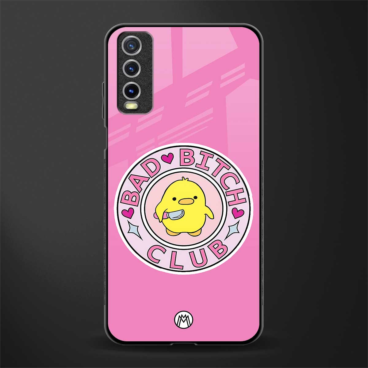 bad bitch club glass case for vivo y20 image
