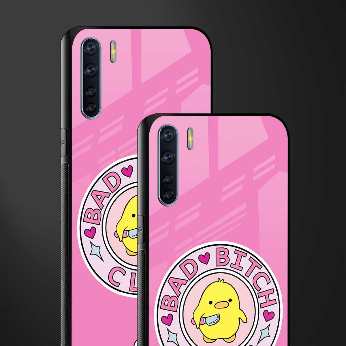 bad bitch club glass case for oppo f15 image-2