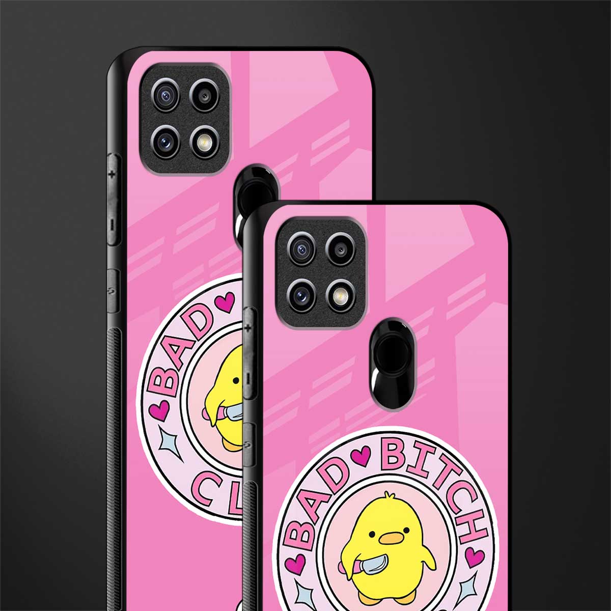 bad bitch club glass case for oppo a15 image-2