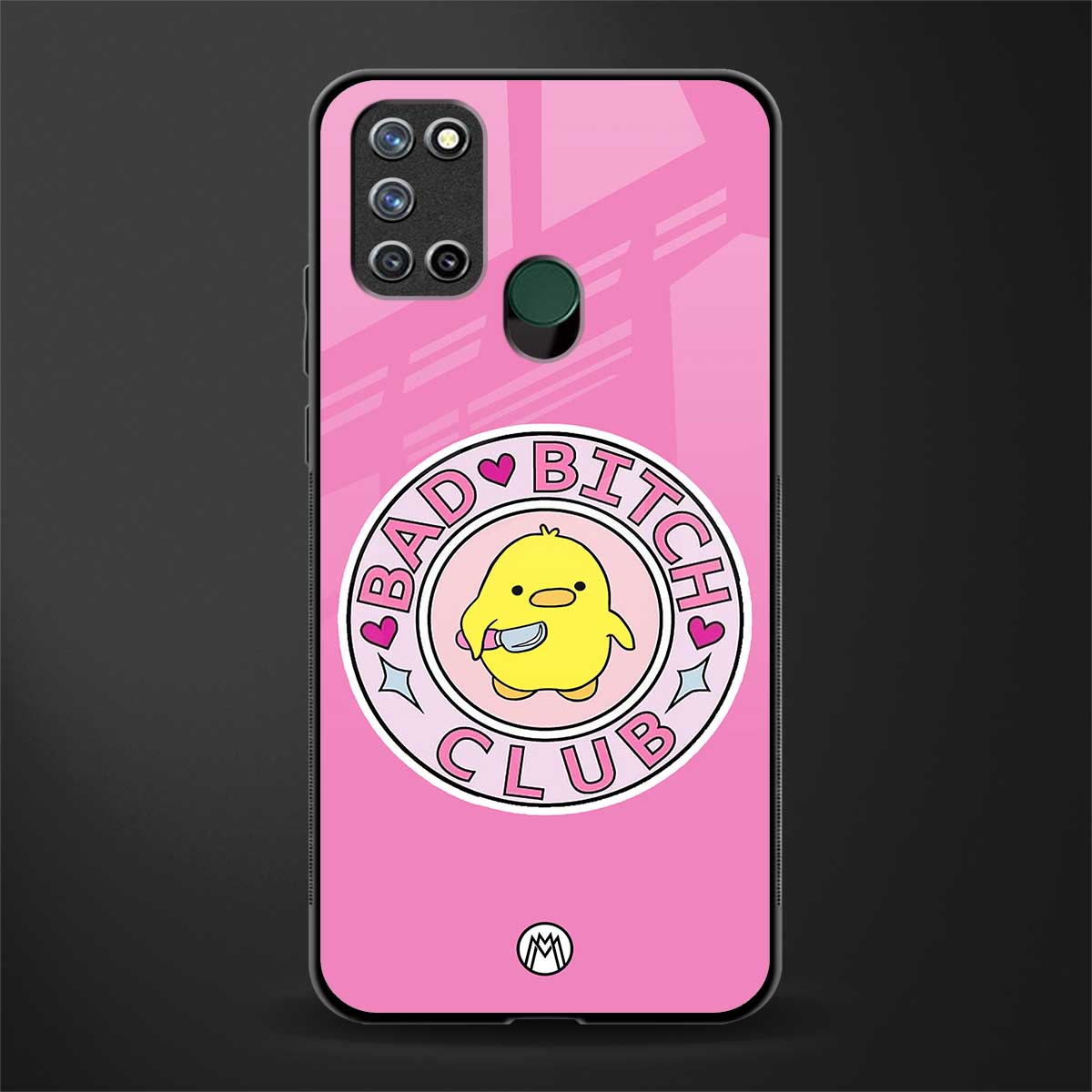 bad bitch club glass case for realme 7i image
