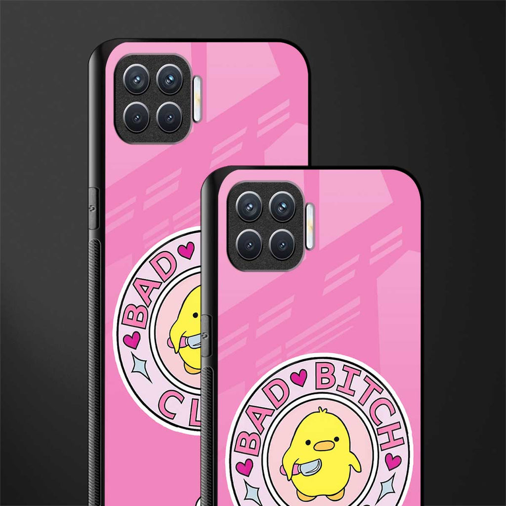 bad bitch club glass case for oppo f17 image-2
