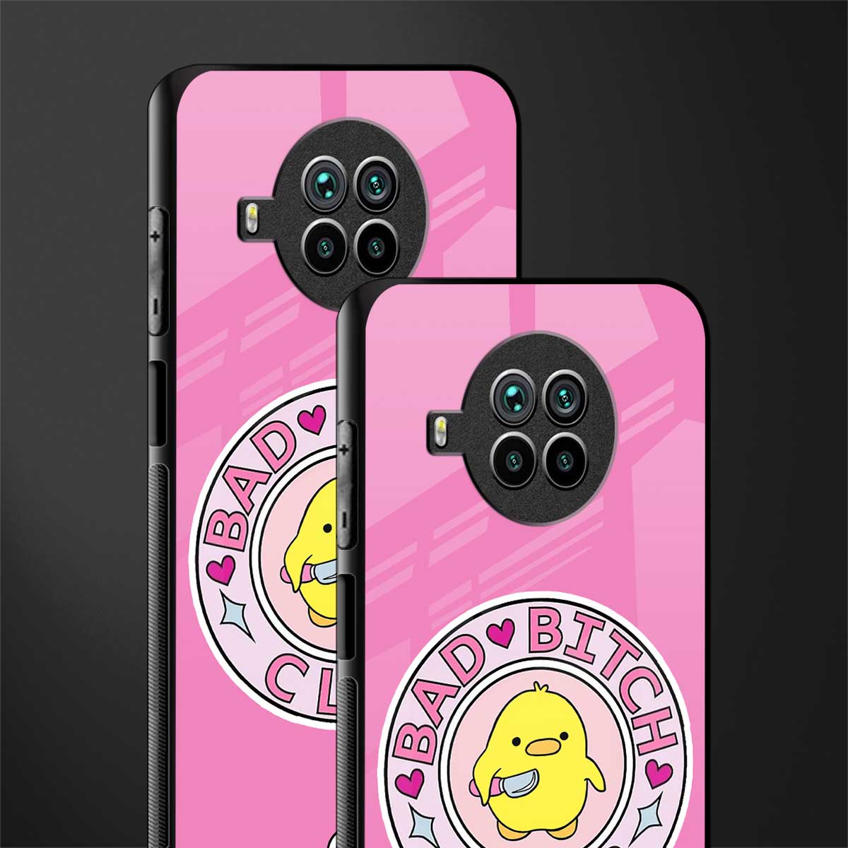 bad bitch club glass case for mi 10i image-2