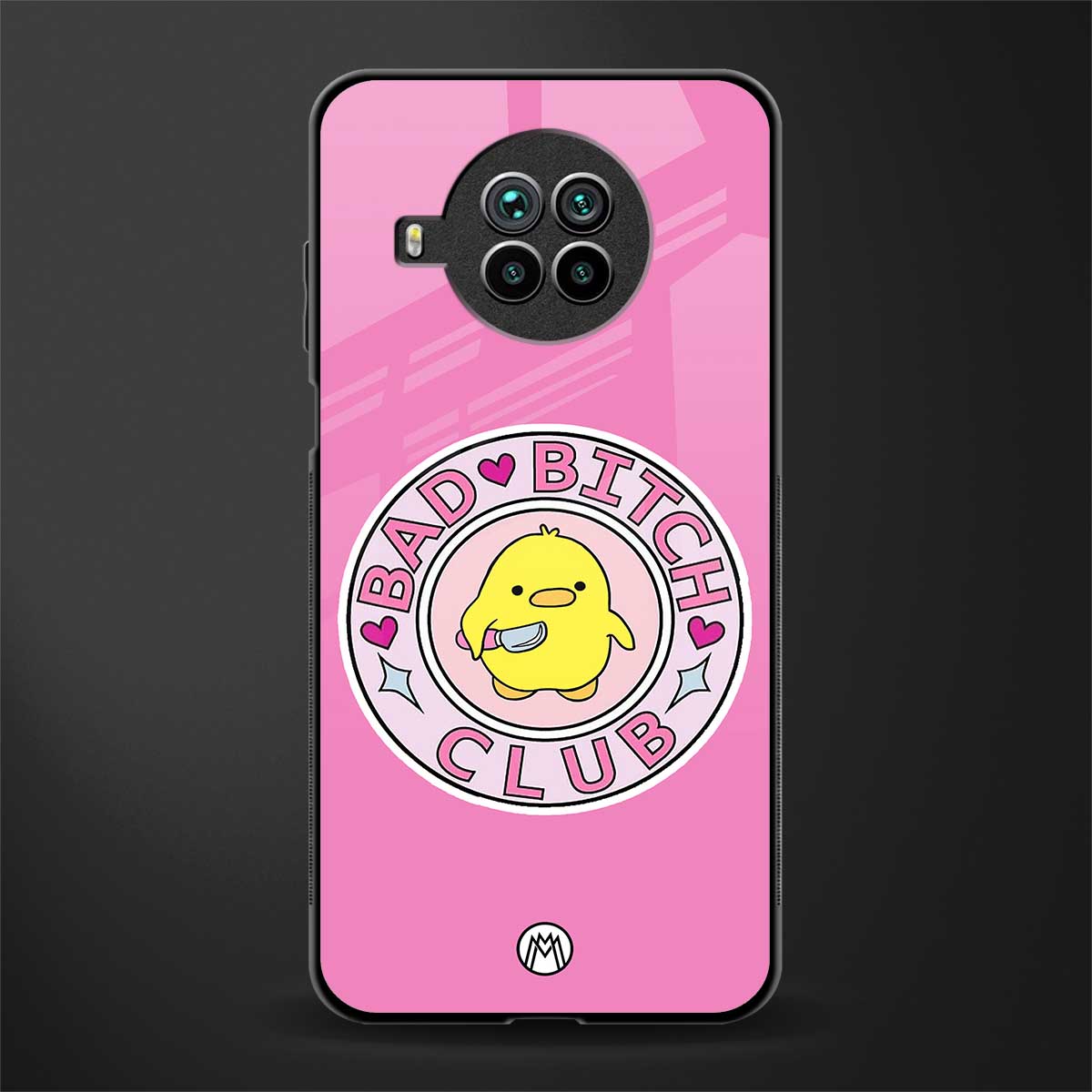 bad bitch club glass case for mi 10i image