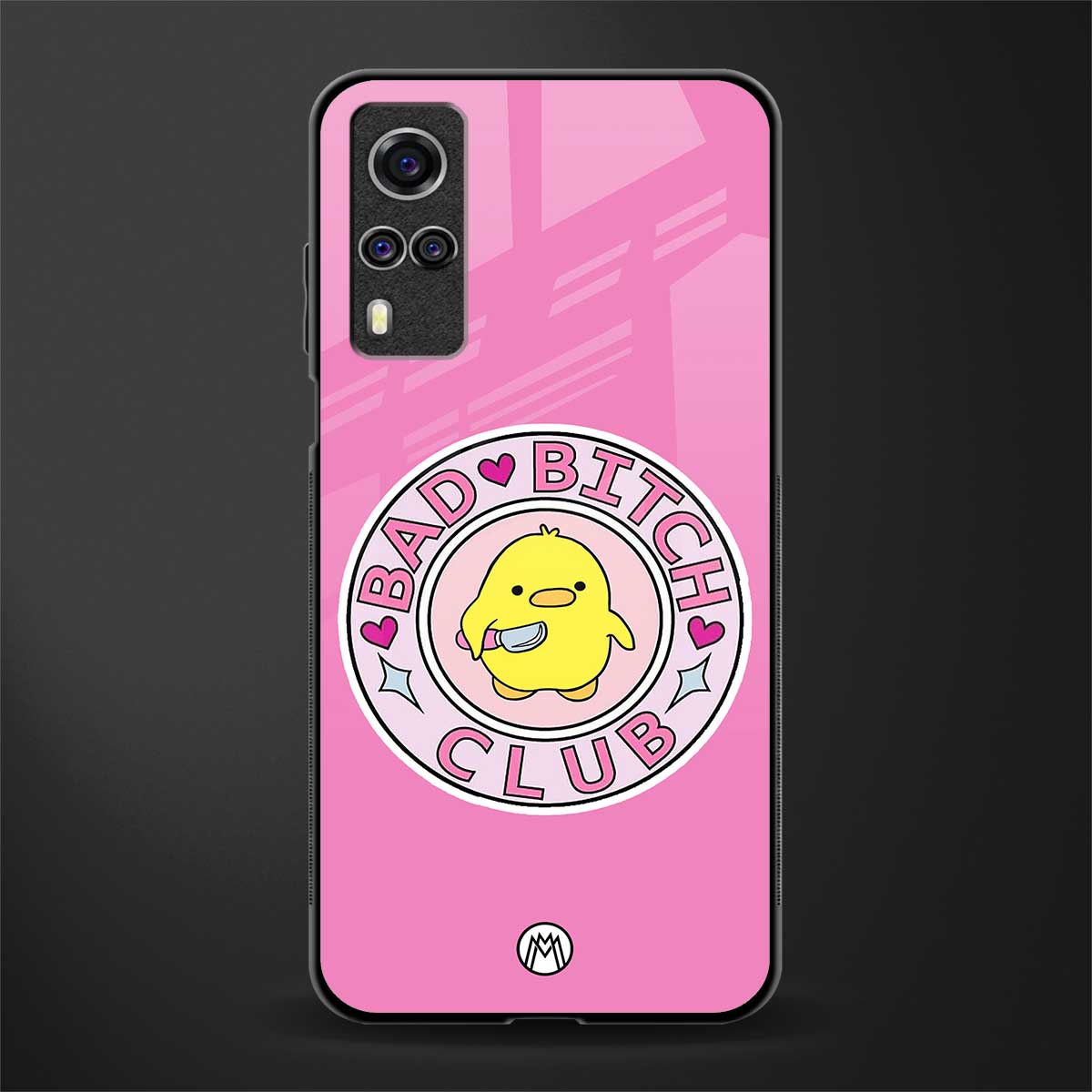 bad bitch club glass case for vivo y31 image