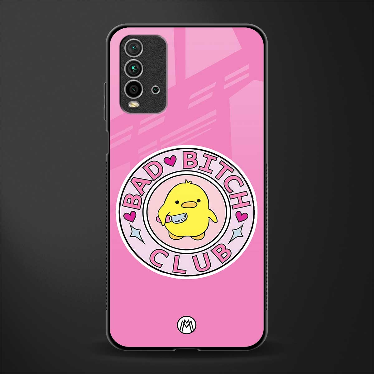bad bitch club glass case for redmi 9 power image