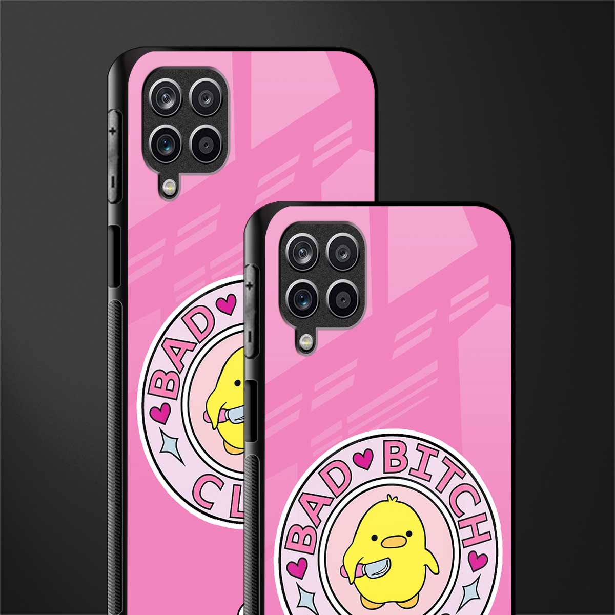bad bitch club glass case for samsung galaxy m12 image-2