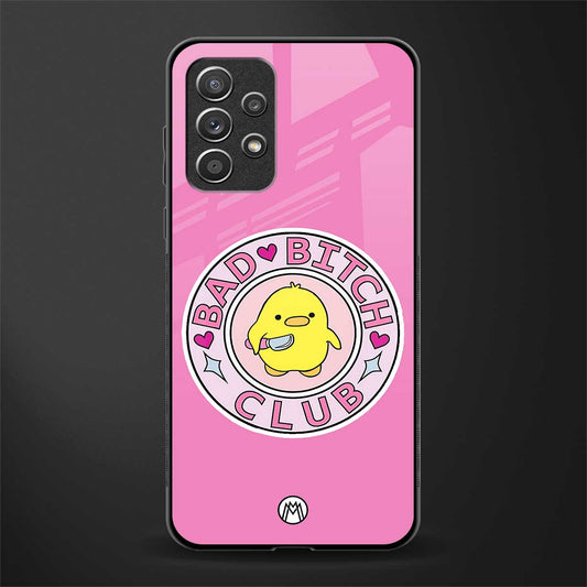 bad bitch club glass case for samsung galaxy a72 image