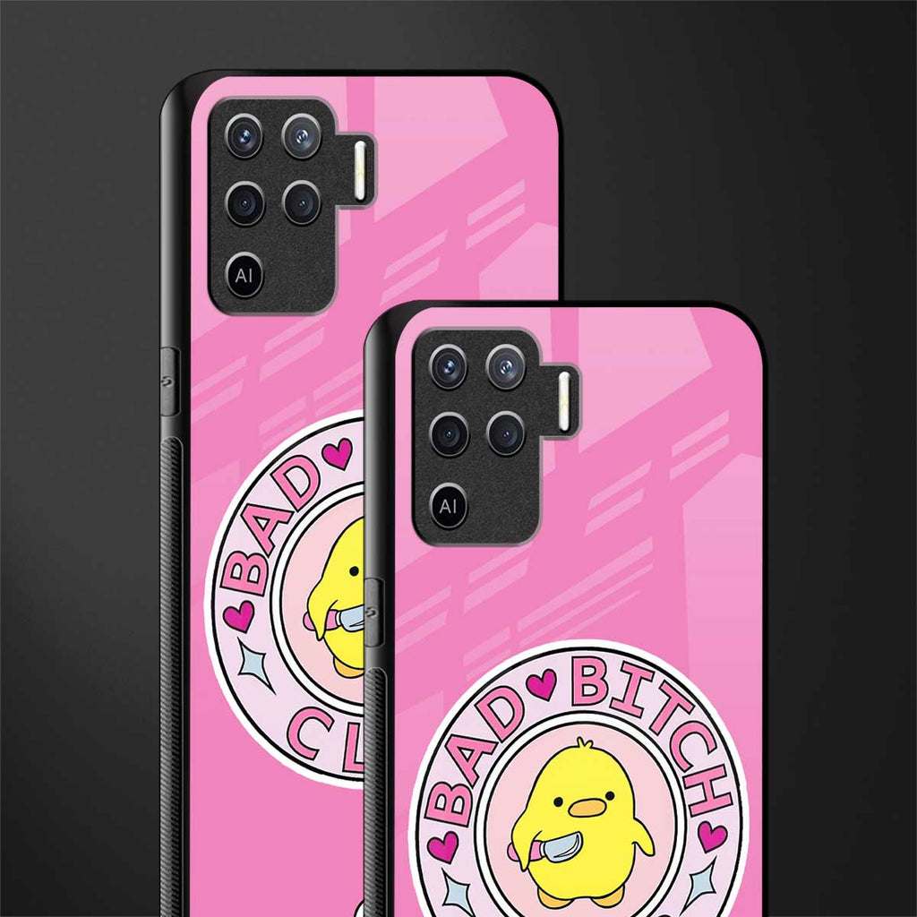 bad bitch club glass case for oppo f19 pro image-2
