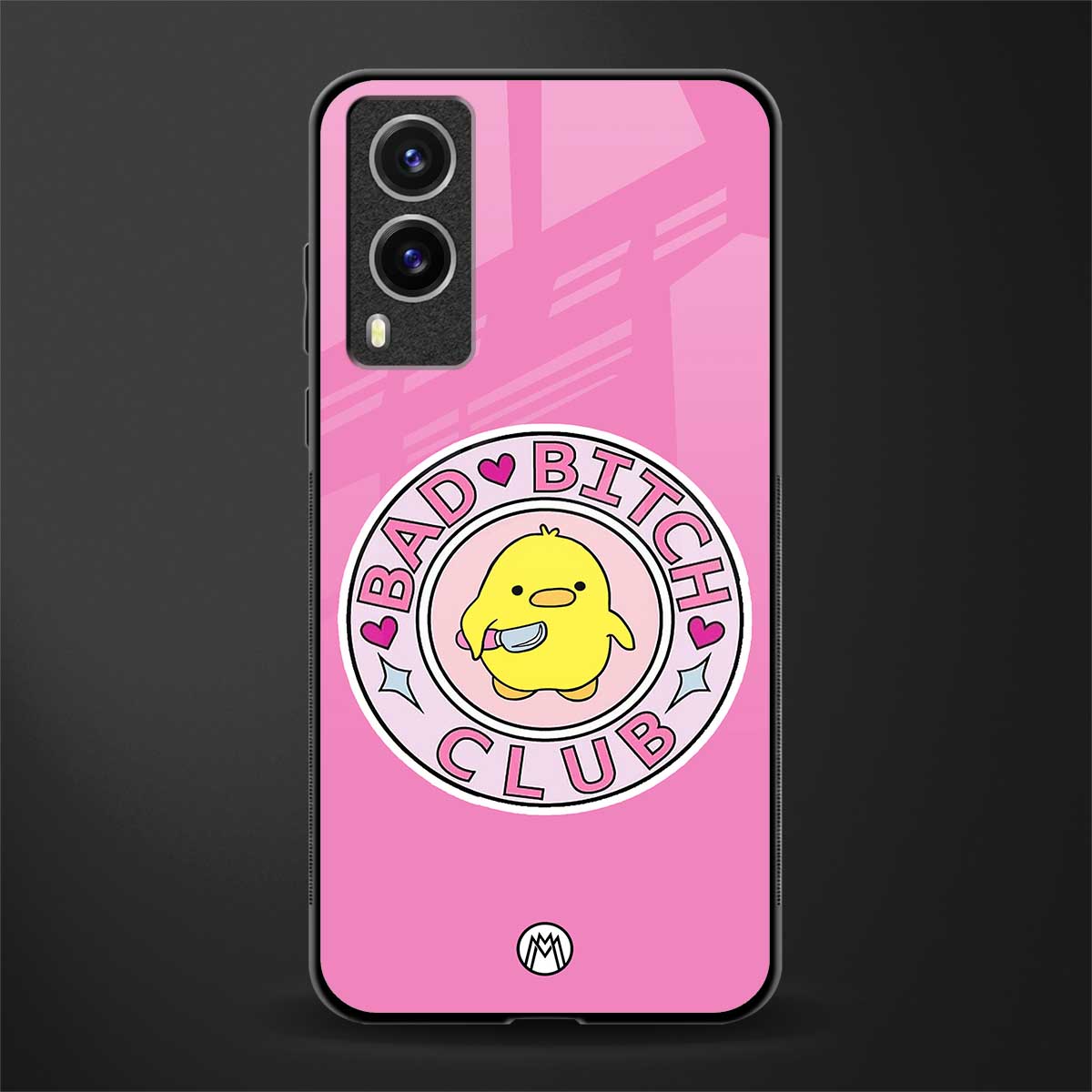 bad bitch club glass case for vivo v21e 5g image