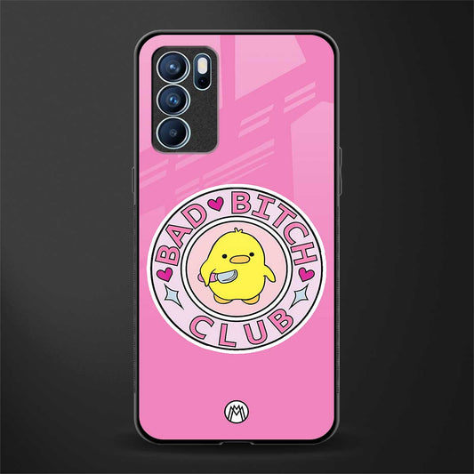 bad bitch club glass case for oppo reno6 5g image