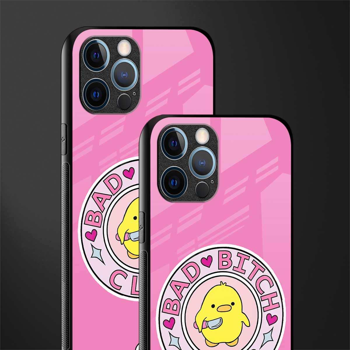 bad bitch club glass case for iphone 12 pro max image-2