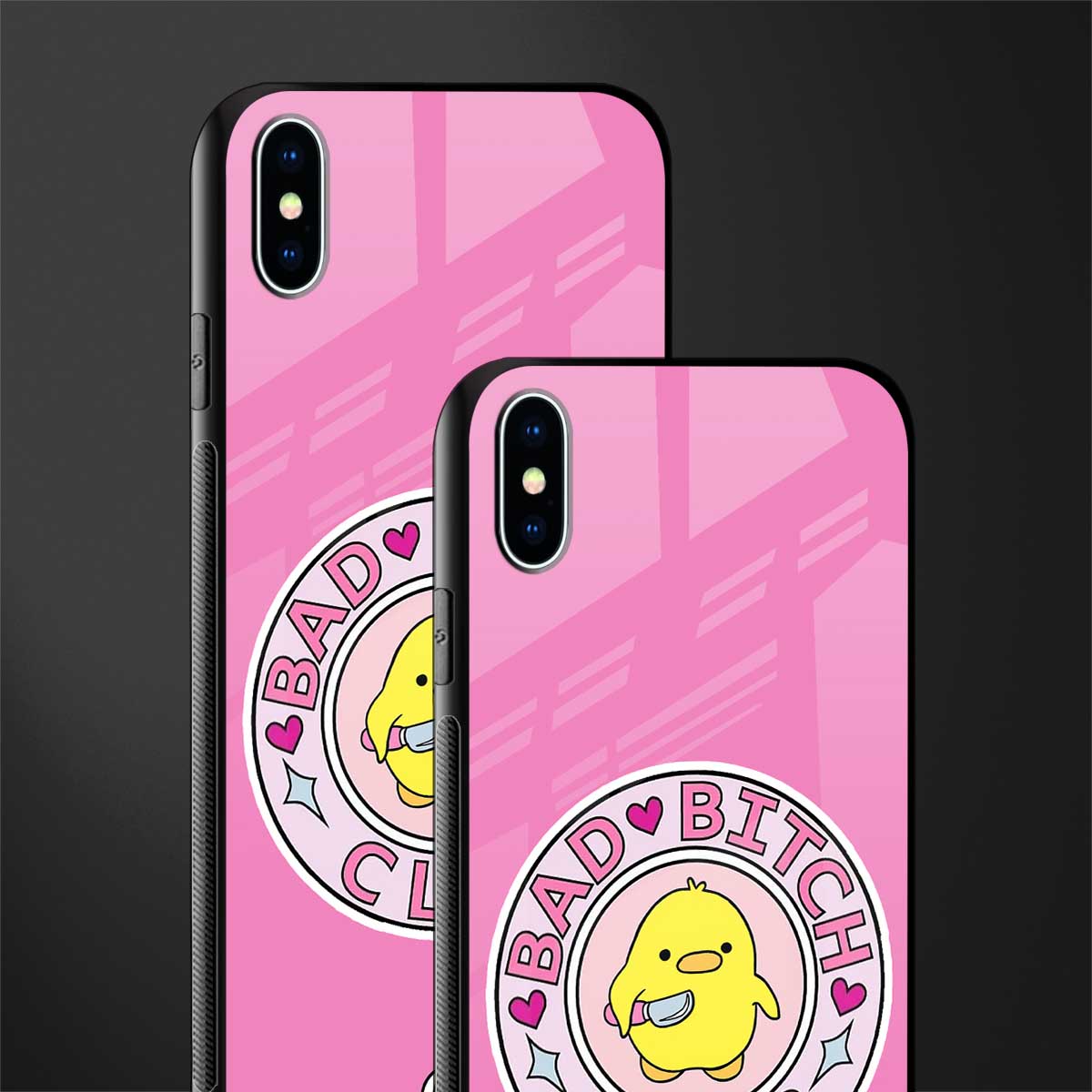 bad bitch club glass case for iphone xs max image-2