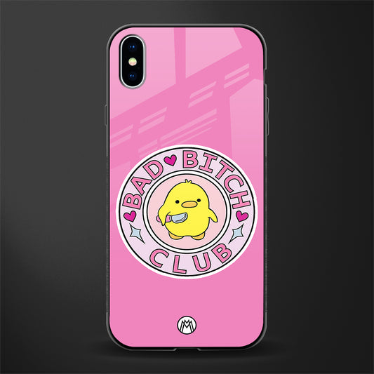 bad bitch club glass case for iphone xs max image