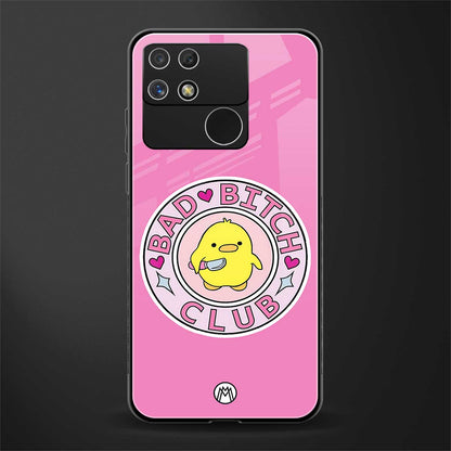 bad bitch club back phone cover | glass case for realme narzo 50a