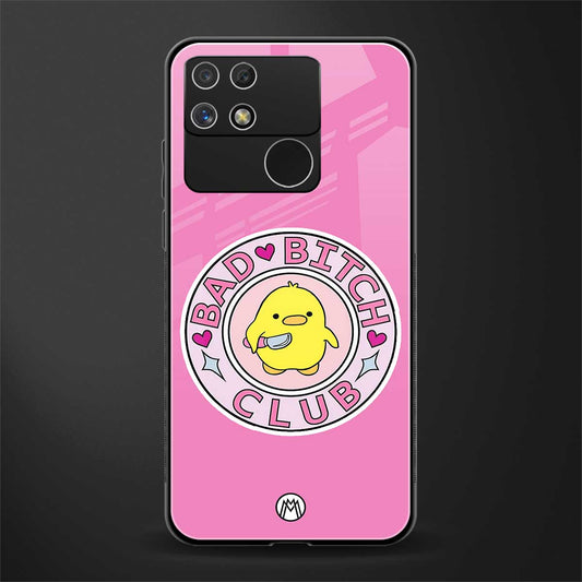 bad bitch club back phone cover | glass case for realme narzo 50a