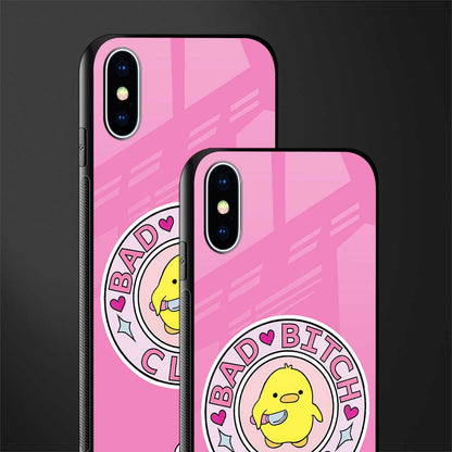 bad bitch club glass case for iphone x image-2