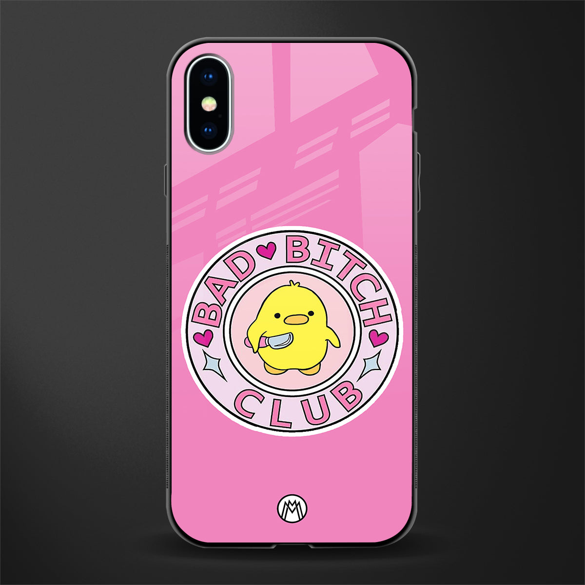 bad bitch club glass case for iphone x image