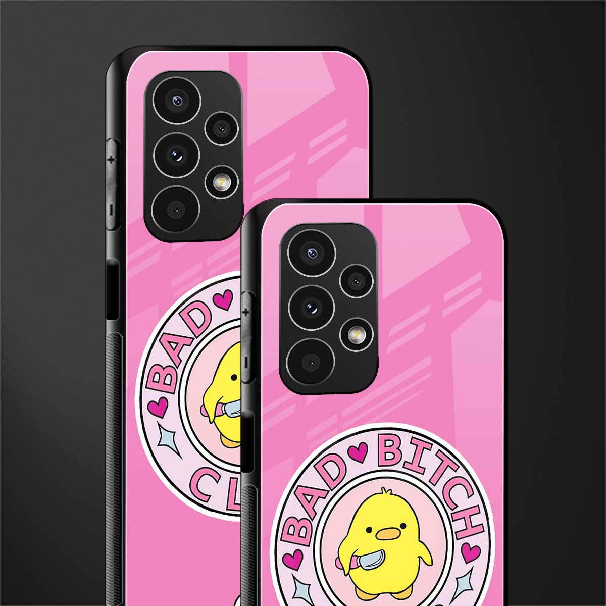 bad bitch club back phone cover | glass case for samsung galaxy a13 4g