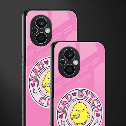 bad bitch club back phone cover | glass case for oppo f21 pro 5g