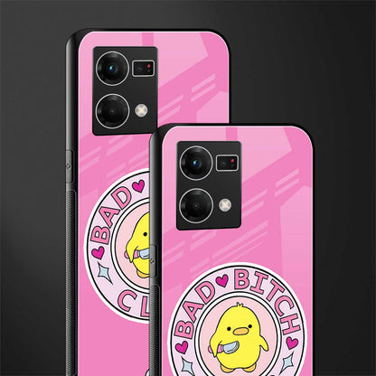 bad bitch club back phone cover | glass case for oppo f21 pro 4g
