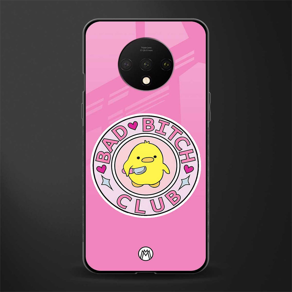 bad bitch club glass case for oneplus 7t image