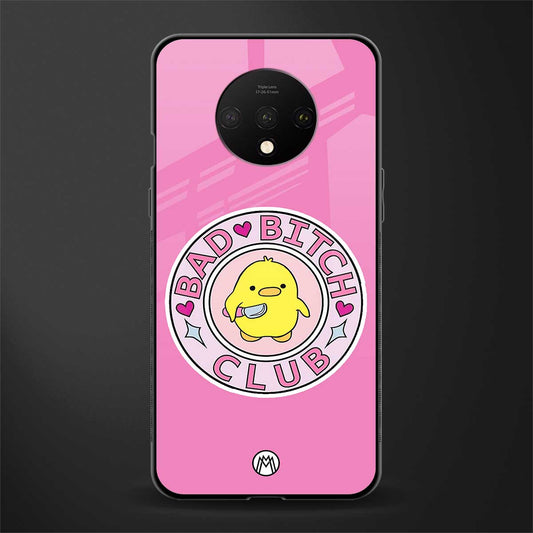 bad bitch club glass case for oneplus 7t image