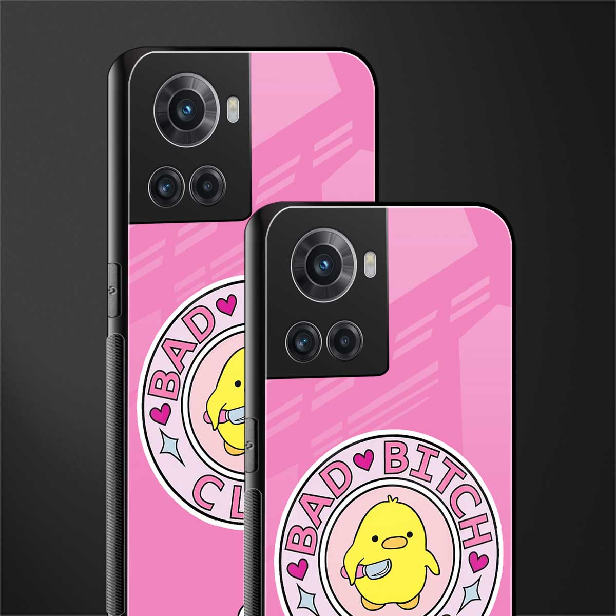 bad bitch club back phone cover | glass case for oneplus 10r 5g
