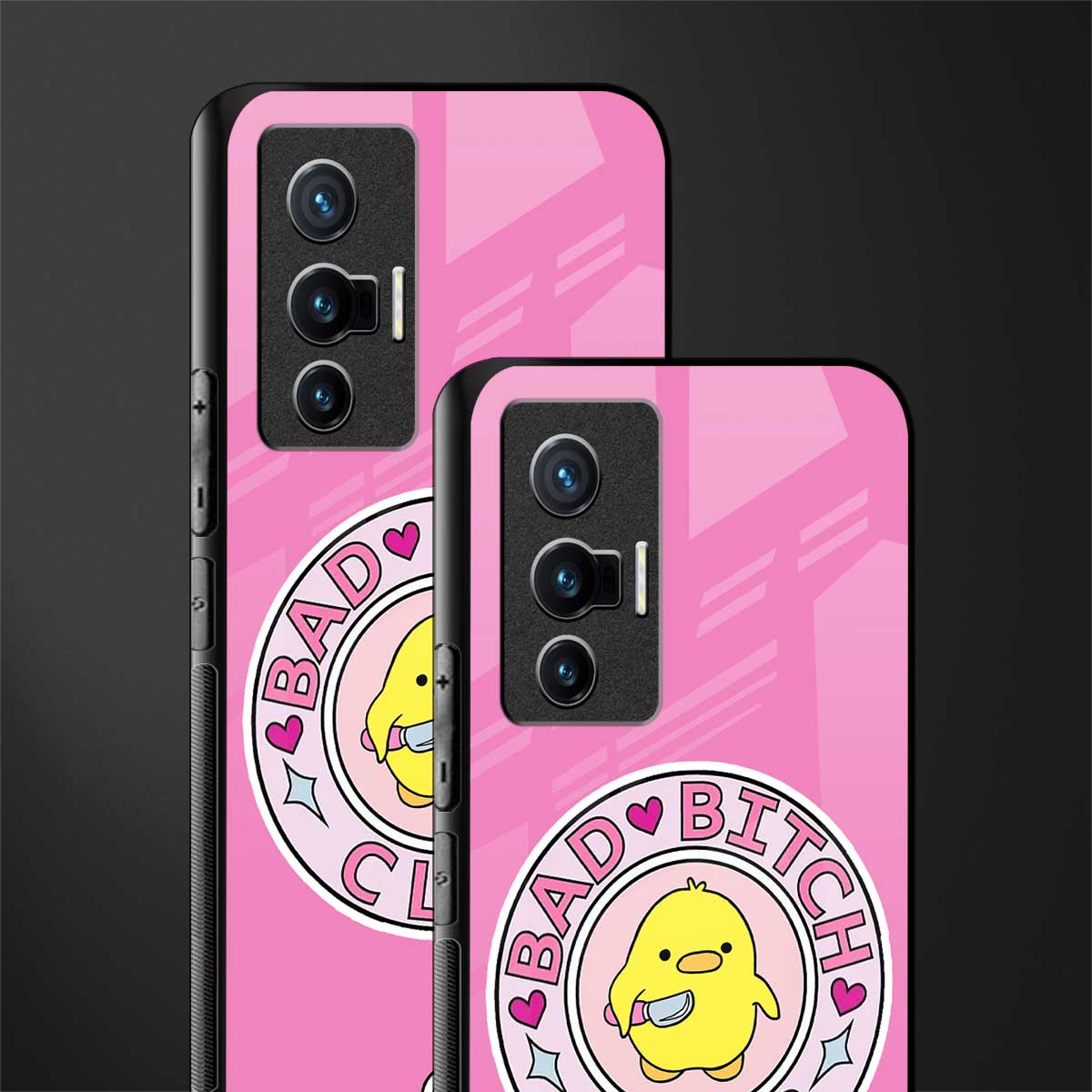 bad bitch club glass case for vivo x70 image-2