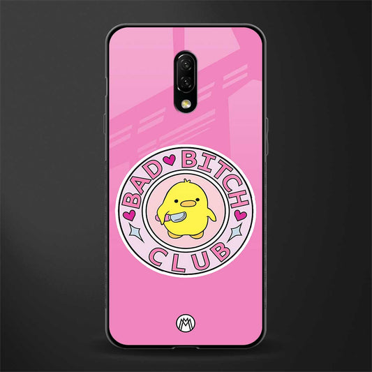 bad bitch club glass case for oneplus 7 image