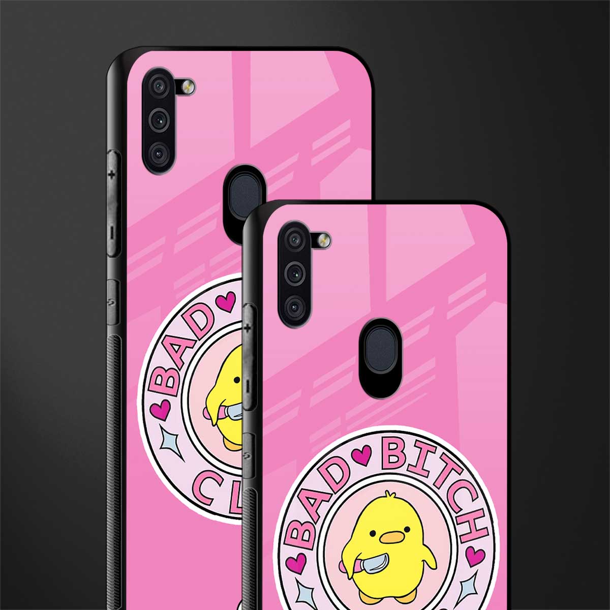 bad bitch club glass case for samsung galaxy m11 image-2
