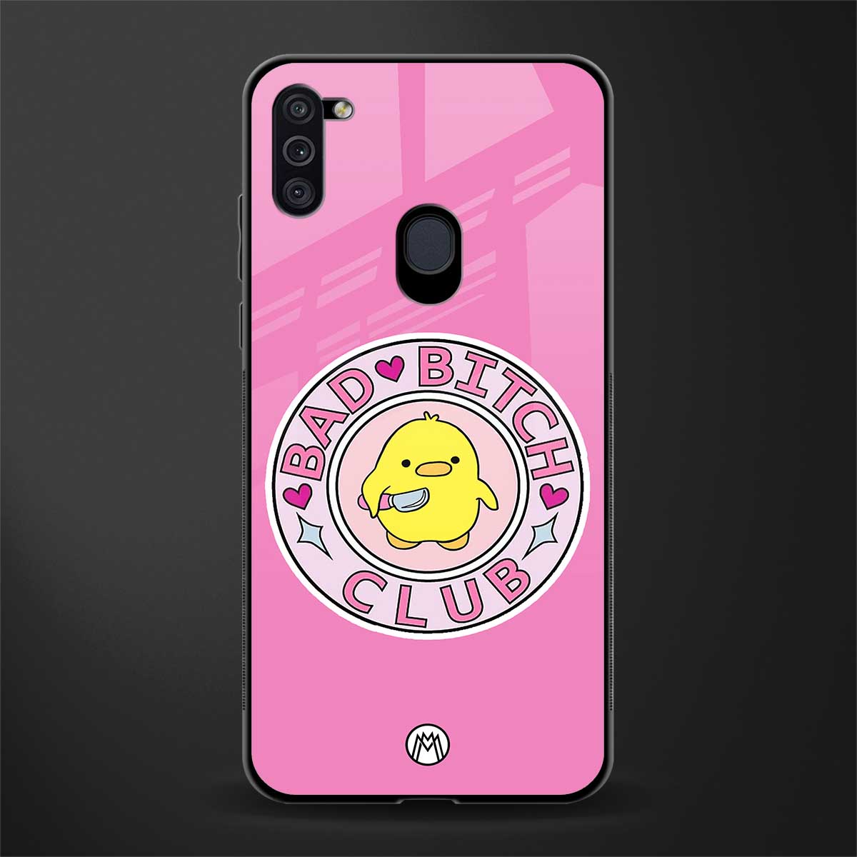 bad bitch club glass case for samsung galaxy m11 image