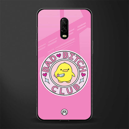 bad bitch club glass case for oneplus 6t image
