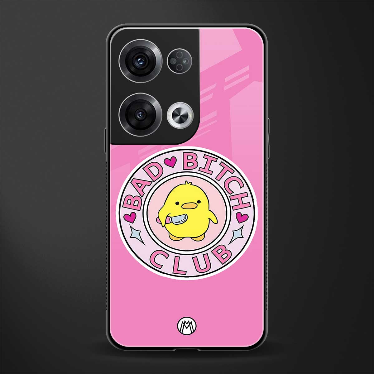 bad bitch club back phone cover | glass case for oppo reno 8