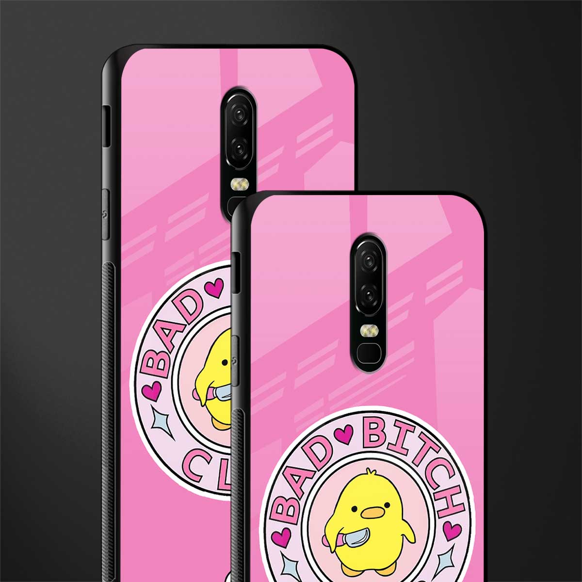 bad bitch club glass case for oneplus 6 image-2