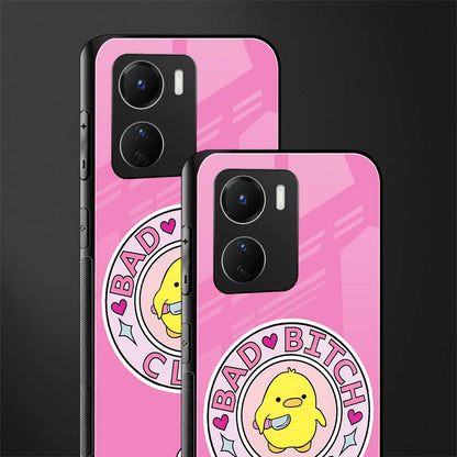 bad bitch club back phone cover | glass case for vivo y16