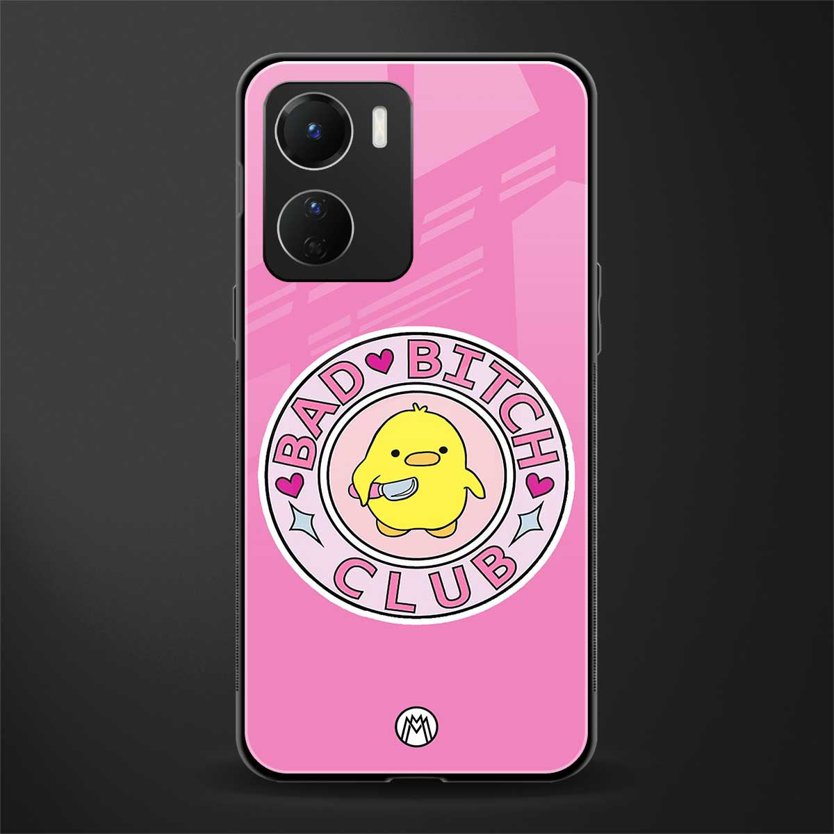 bad bitch club back phone cover | glass case for vivo y16