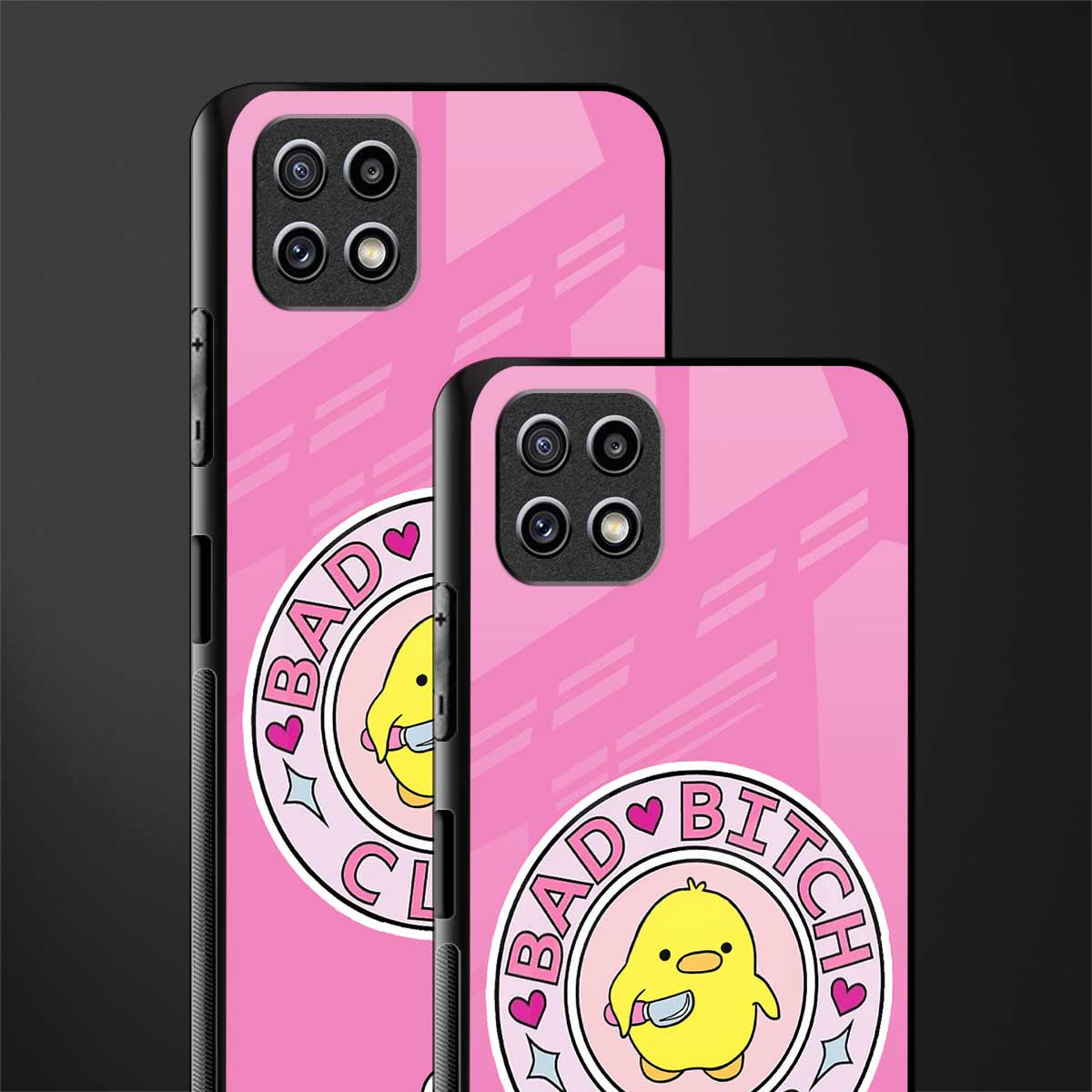 bad bitch club back phone cover | glass case for samsung galaxy f42